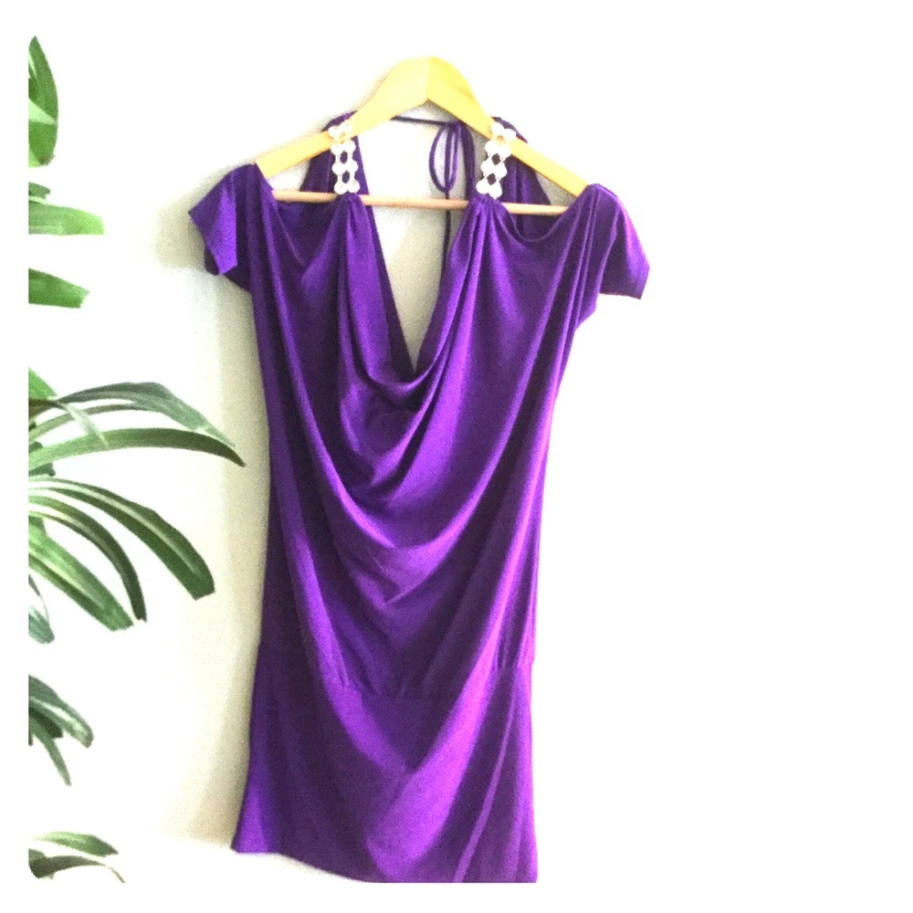 Purple mini dress
